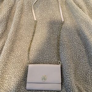 Tory Burch Pale Pink Leather Chain-Shoulder Crossbody